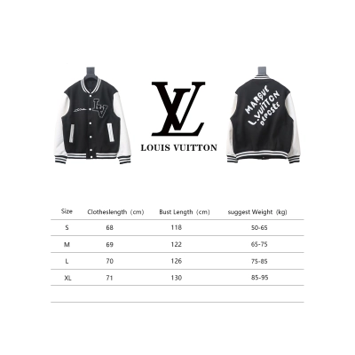 Louis Vuitton 24Fw Pearl Embroidered Letters Baseball Jacket 02