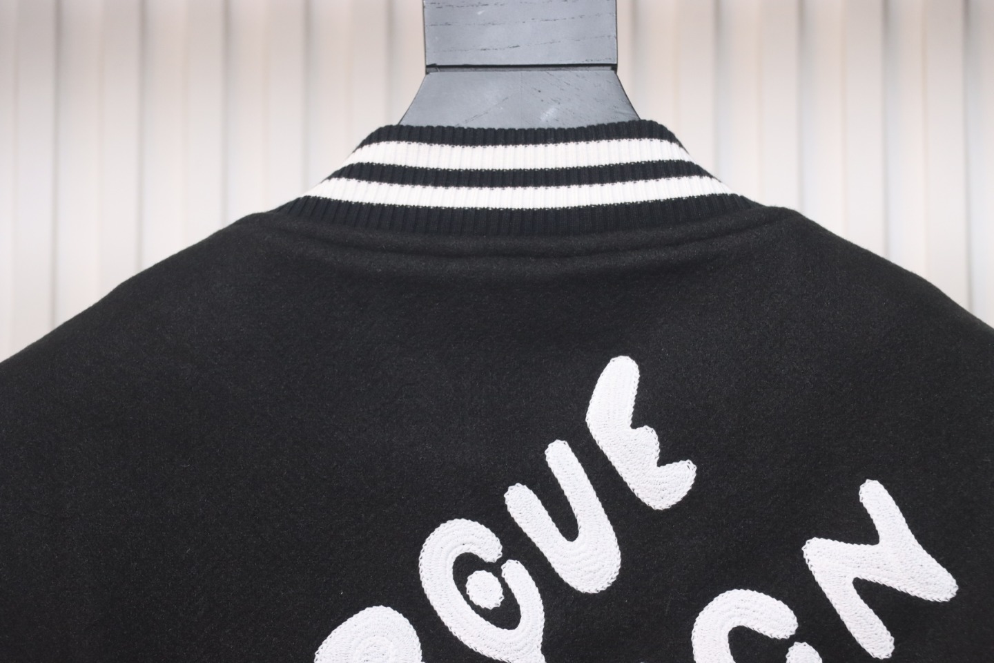 Louis Vuitton 24Fw Pearl Embroidered Letters Baseball Jacket