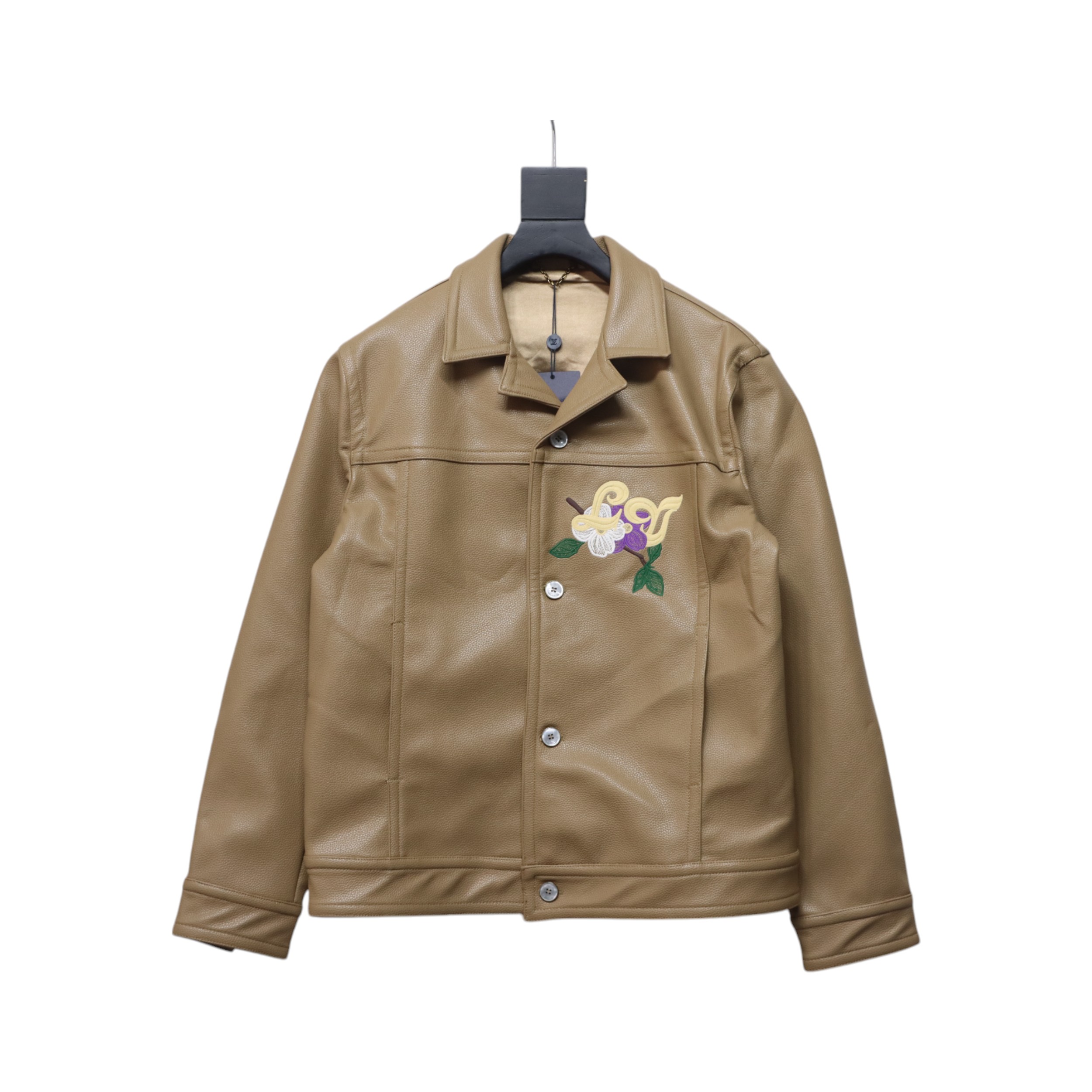 Louis Vuitton 24FW Pharrell Floral Embroidered Leather Jacket