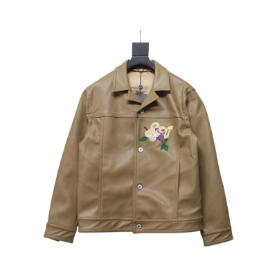 Louis Vuitton 24FW Pharrell Floral Embroidered Leather Jacket 01