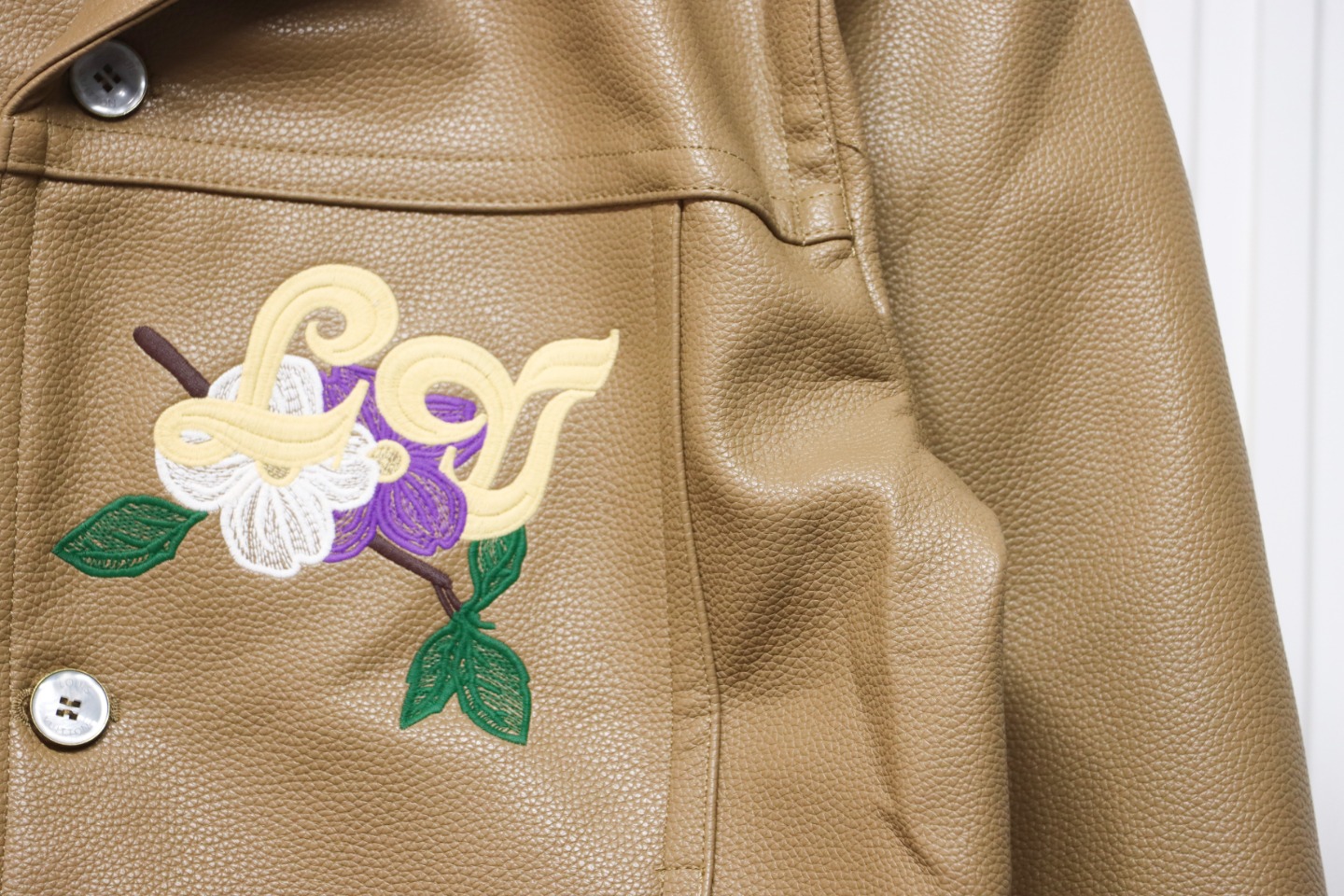 Louis Vuitton 24FW Pharrell Floral Embroidered Leather Jacket