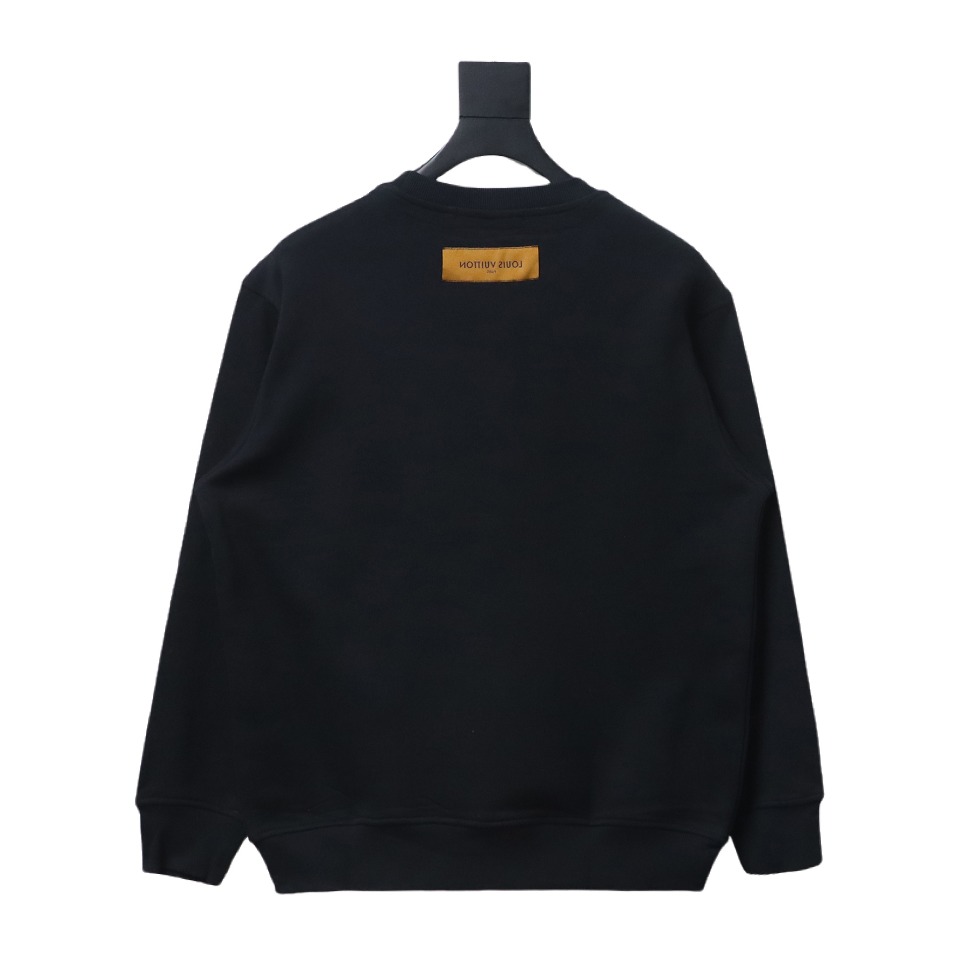 Louis Vuitton 24SS Colorful Letter Printed Crew Neck Sweatshirt Black