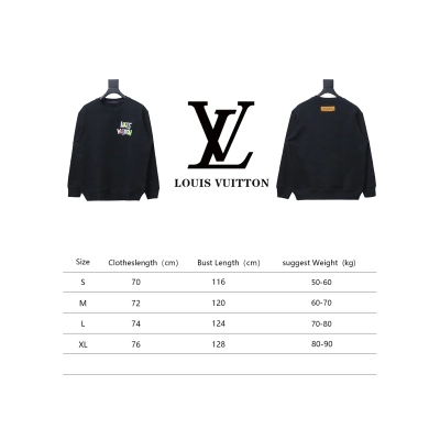 Louis Vuitton 24SS Colorful Letter Printed Crew Neck Sweatshirt Black 02