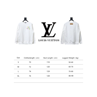 Louis Vuitton 24SS Colorful Letter Printed Crew Neck Sweatshirt White 02