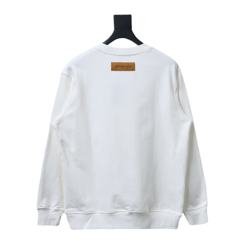 Louis Vuitton 24SS Colorful Letter Printed Crew Neck Sweatshirt White