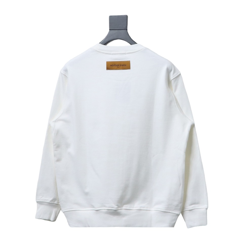 Louis Vuitton 24SS Red Letter Printed Round Neck Sweatshirt White