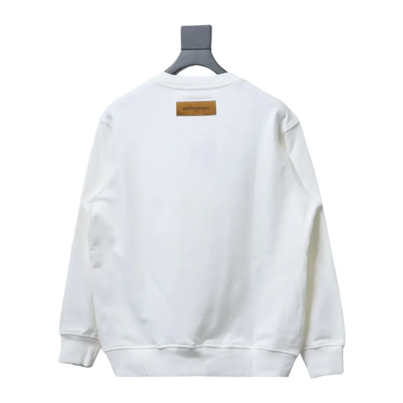 Louis Vuitton 24SS Red Letter Printed Round Neck Sweatshirt White