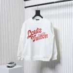 Louis Vuitton 24SS Red Letter Printed Round Neck Sweatshirt White