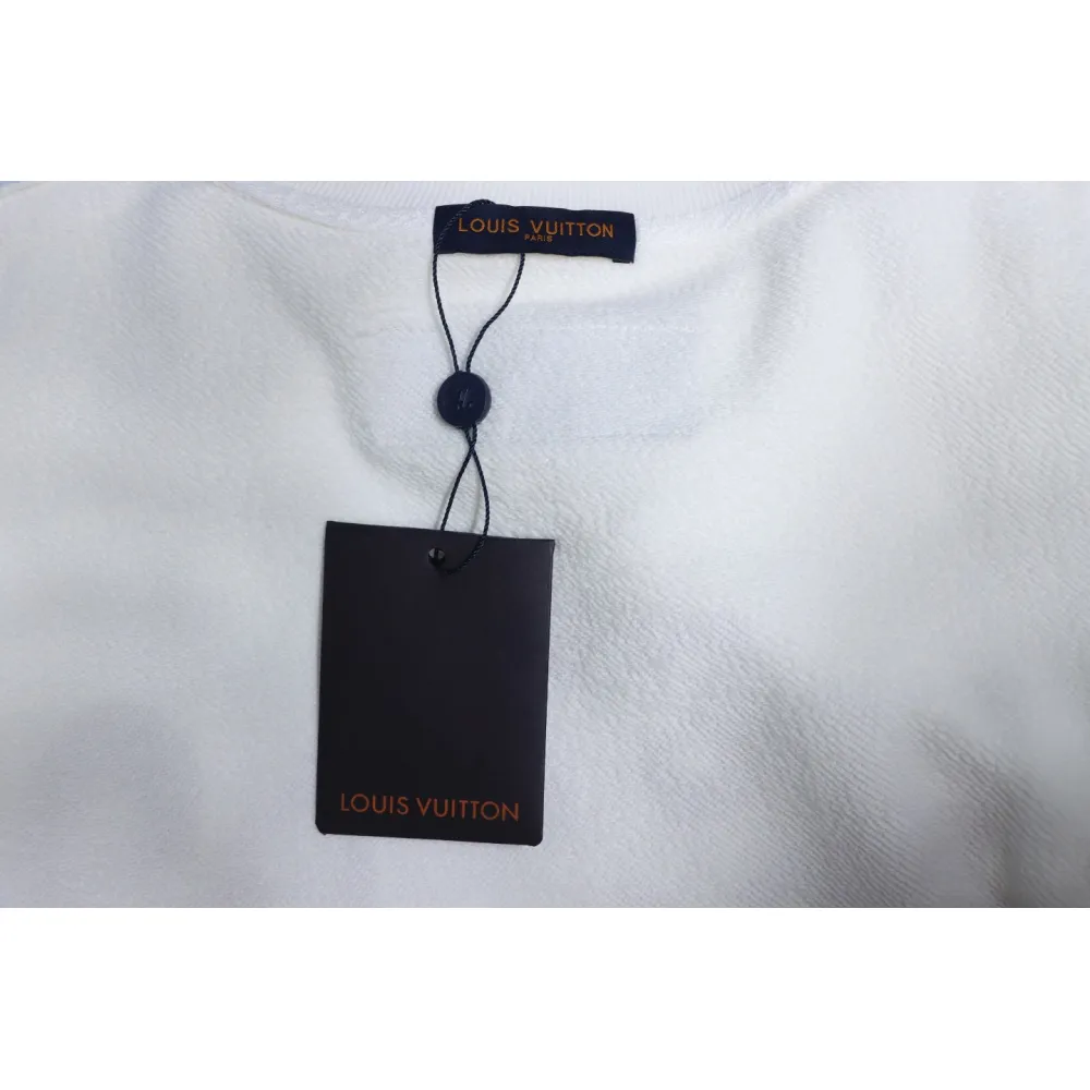 Louis Vuitton 24SS Red Letter Printed Round Neck Sweatshirt White