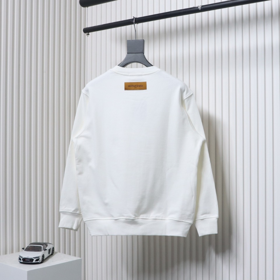 Louis Vuitton 24SS Red Letter Printed Round Neck Sweatshirt White