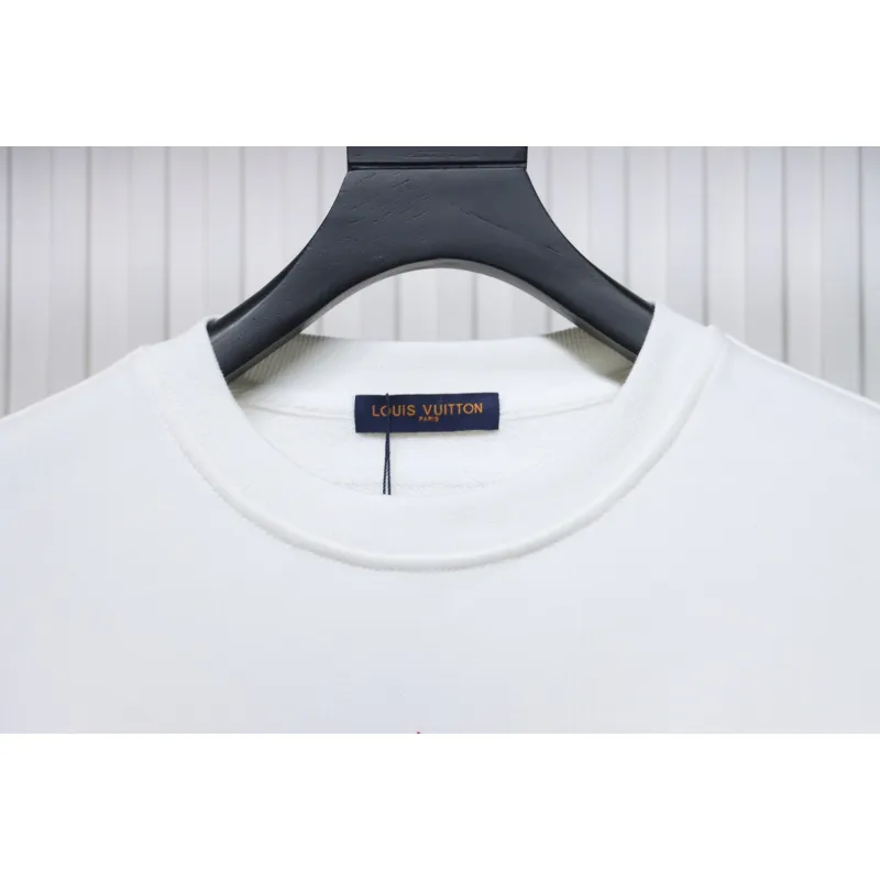Louis Vuitton 24SS Red Letter Printed Round Neck Sweatshirt White