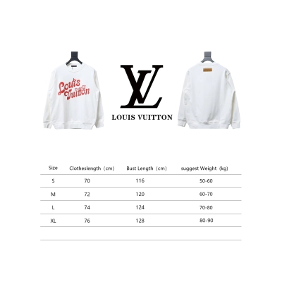 Louis Vuitton 24SS Red Letter Printed Round Neck Sweatshirt White 02