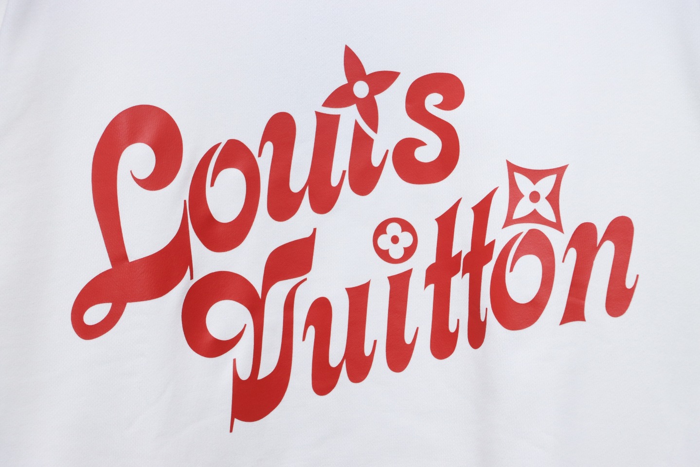 Louis Vuitton 24SS Red Letter Printed Round Neck Sweatshirt White