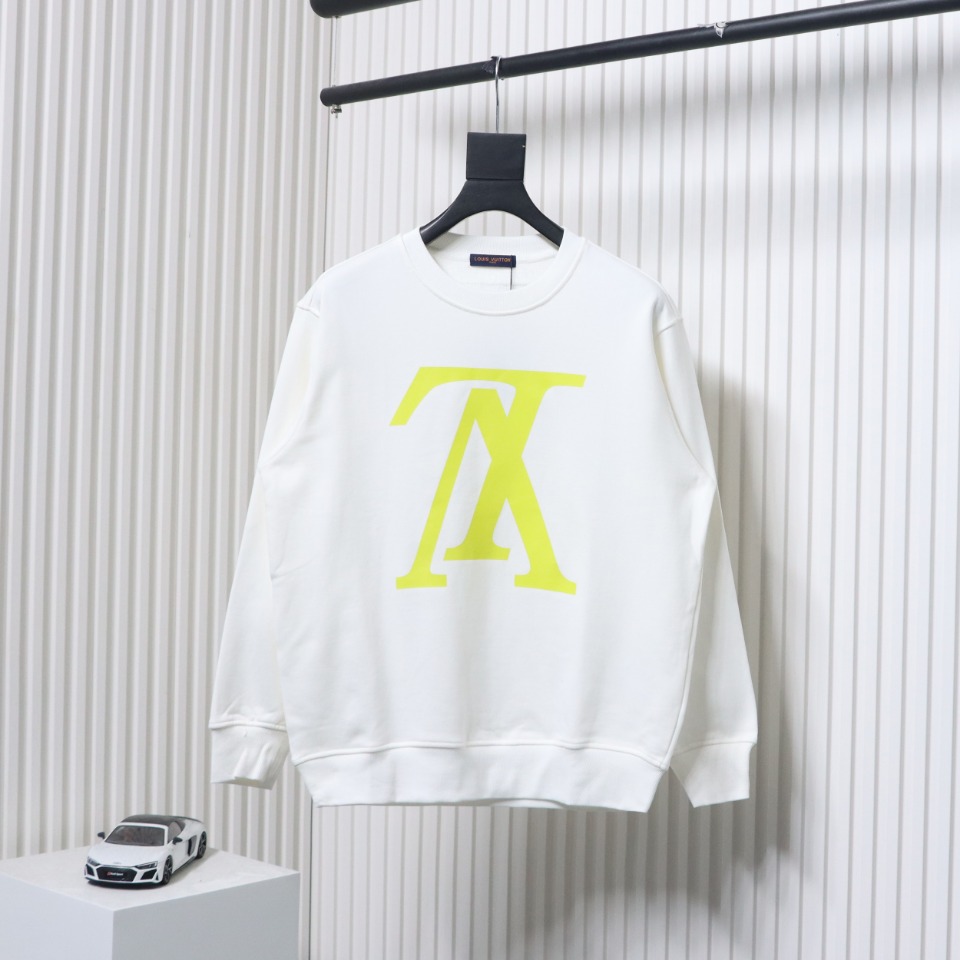 Louis Vuitton 24SS Reverse Logo Print Crew Neck Sweatshirt White