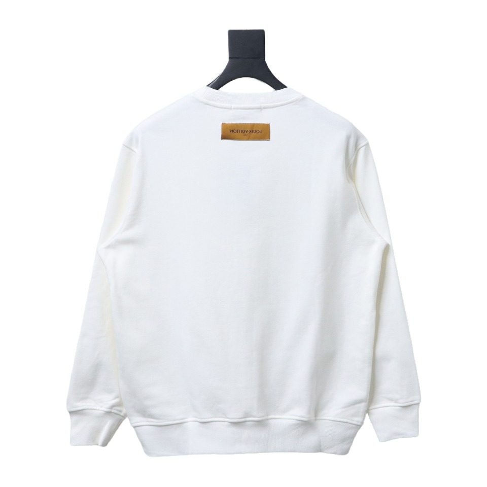 Louis Vuitton 24SS Reverse Logo Print Crew Neck Sweatshirt White