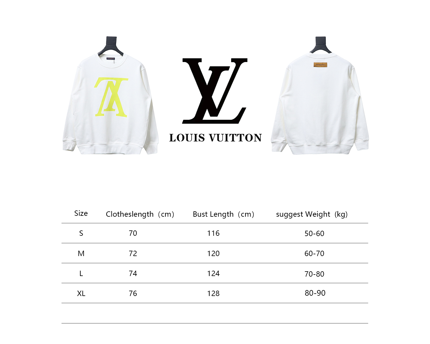 Louis Vuitton 24SS Reverse Logo Print Crew Neck Sweatshirt White