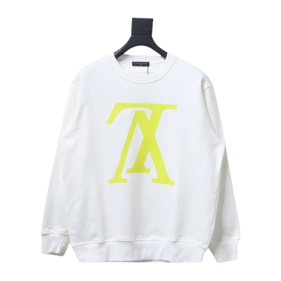 Louis Vuitton 24SS Reverse Logo Print Crew Neck Sweatshirt White 01