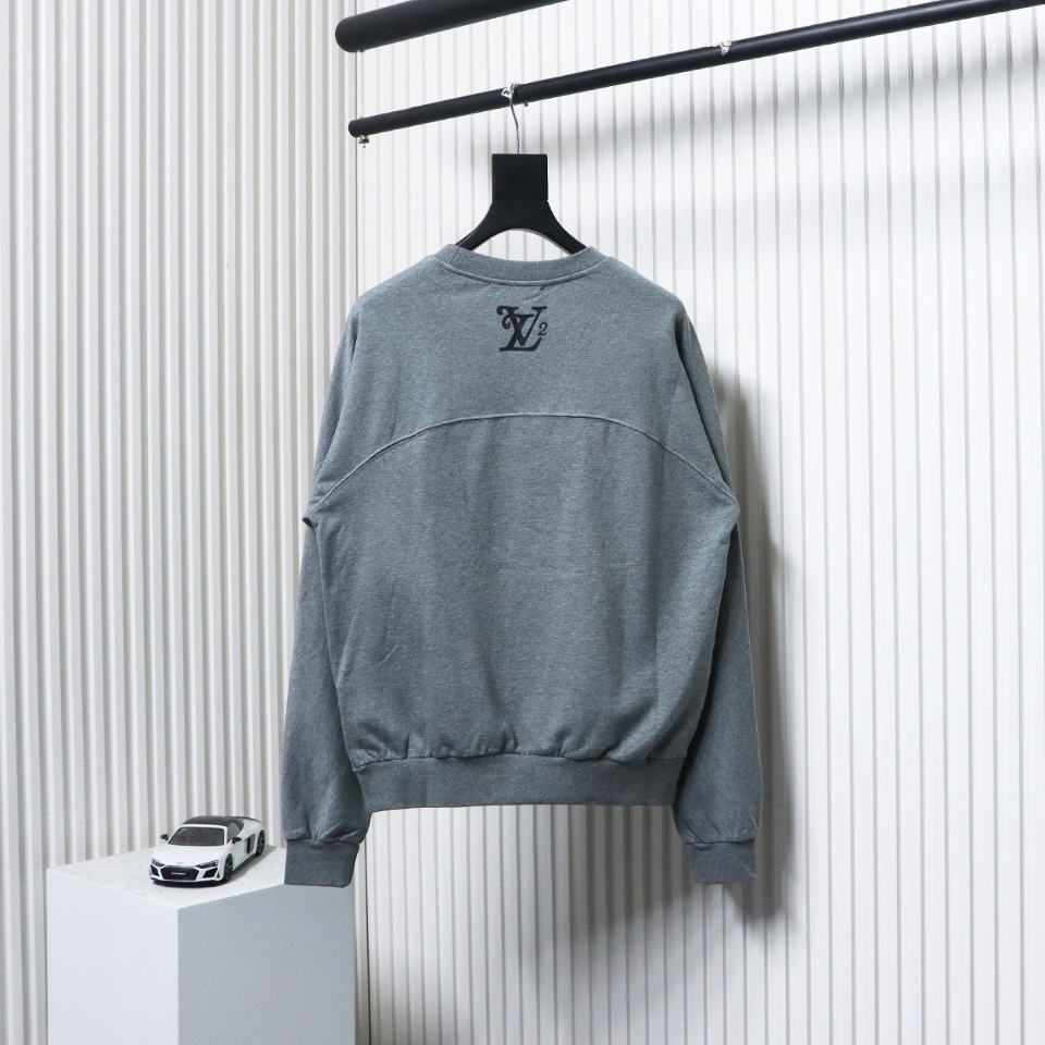 Louis Vuitton × Nigo Collaboration Grey Raglan Sleeve Crew Neck Sweatshirt