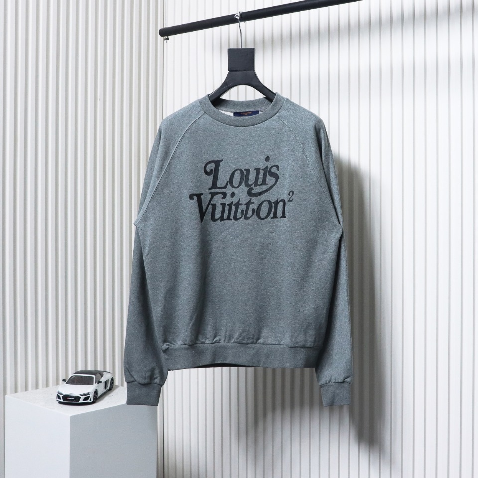 Louis Vuitton × Nigo Collaboration Grey Raglan Sleeve Crew Neck Sweatshirt