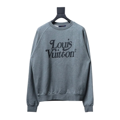 Louis Vuitton × Nigo Collaboration Grey Raglan Sleeve Crew Neck Sweatshirt 01