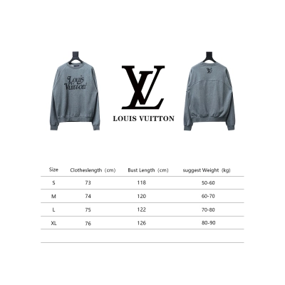 Louis Vuitton × Nigo Collaboration Grey Raglan Sleeve Crew Neck Sweatshirt 02