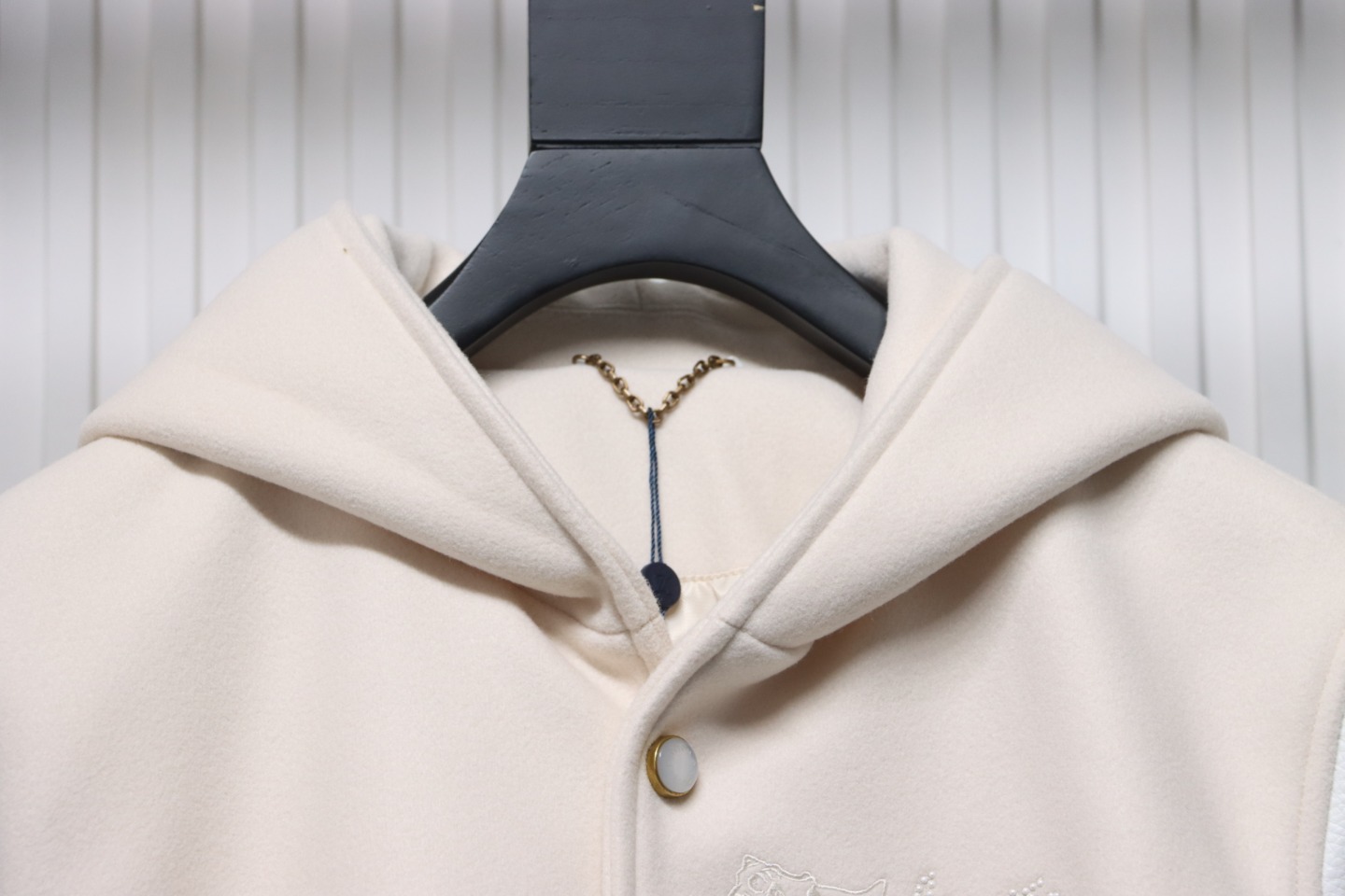 Louis Vuitton Beaded Lettering Embroidered Hooded Jacket