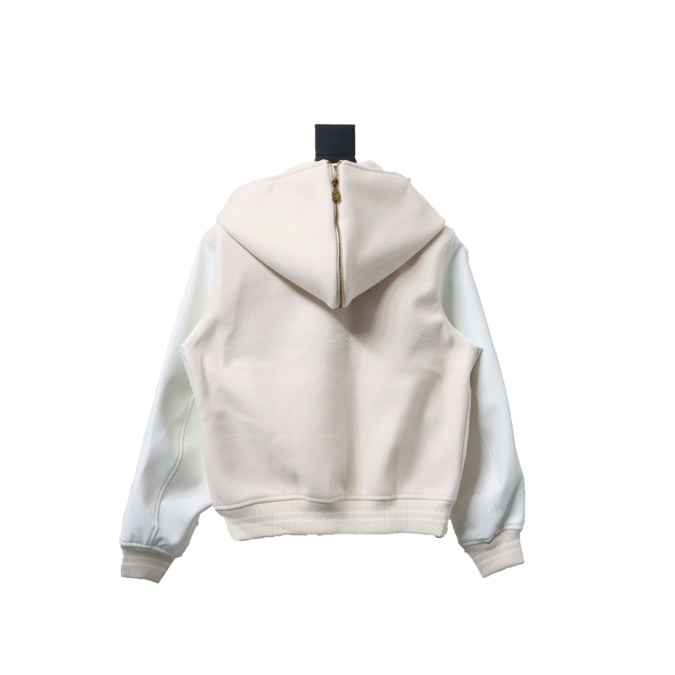 Louis Vuitton Beaded Lettering Embroidered Hooded Jacket