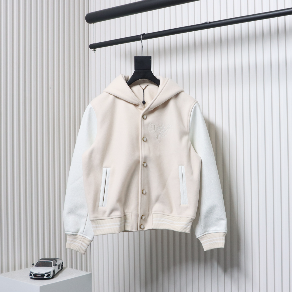 Louis Vuitton Beaded Lettering Embroidered Hooded Jacket