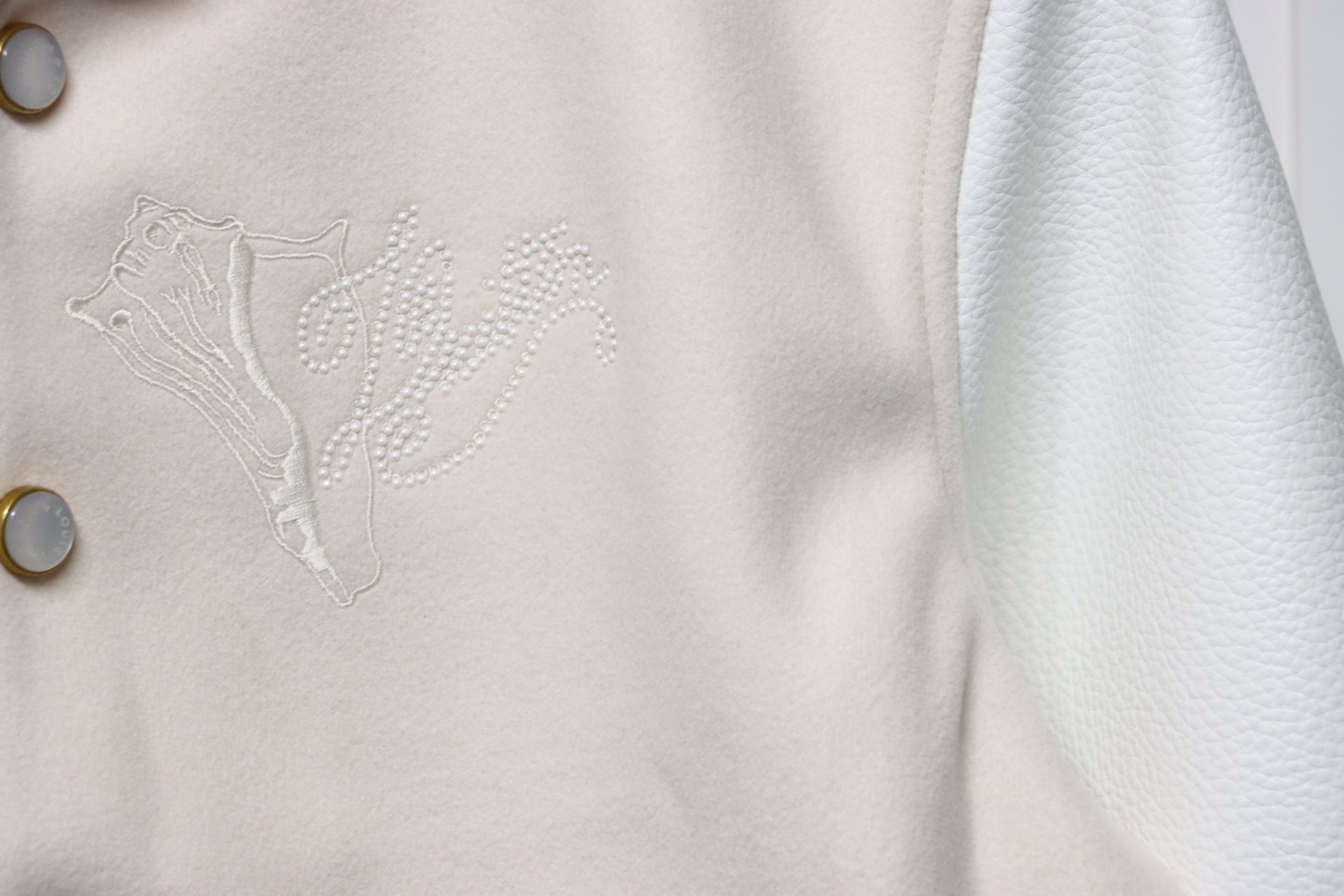 Louis Vuitton Beaded Lettering Embroidered Hooded Jacket