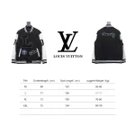 Louis Vuitton Big V LOGO Leather Baseball Jacket