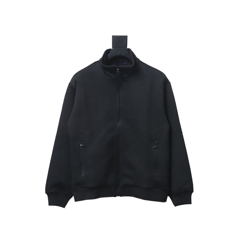 Louis Vuitton Black Jacquard Classic Logo Tracksuit Zip-up Jacket
