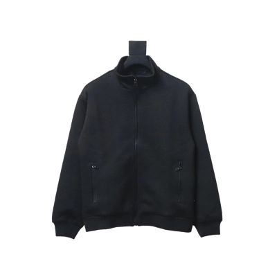 Louis Vuitton Black Jacquard Classic Logo Tracksuit Zip-up Jacket 01