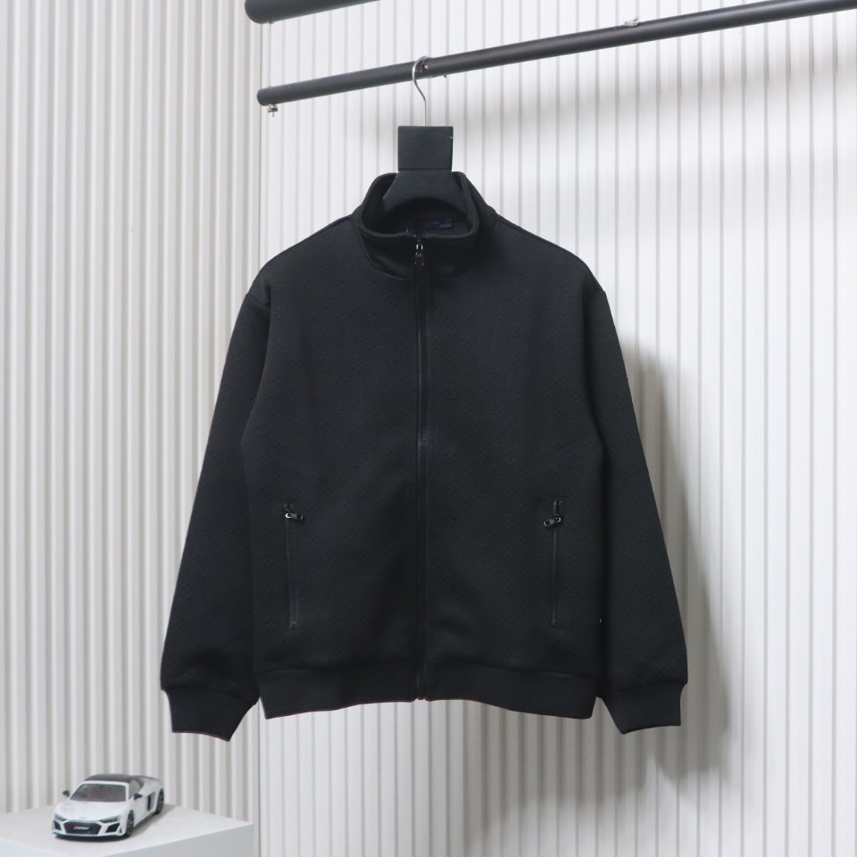 Louis Vuitton Black Jacquard Classic Logo Tracksuit Zip-up Jacket