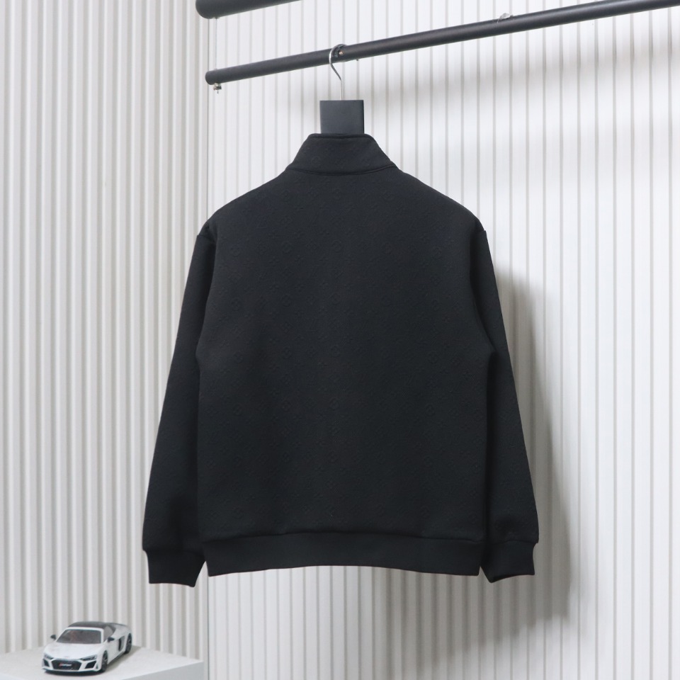 Louis Vuitton Black Jacquard Classic Logo Tracksuit Zip-up Jacket