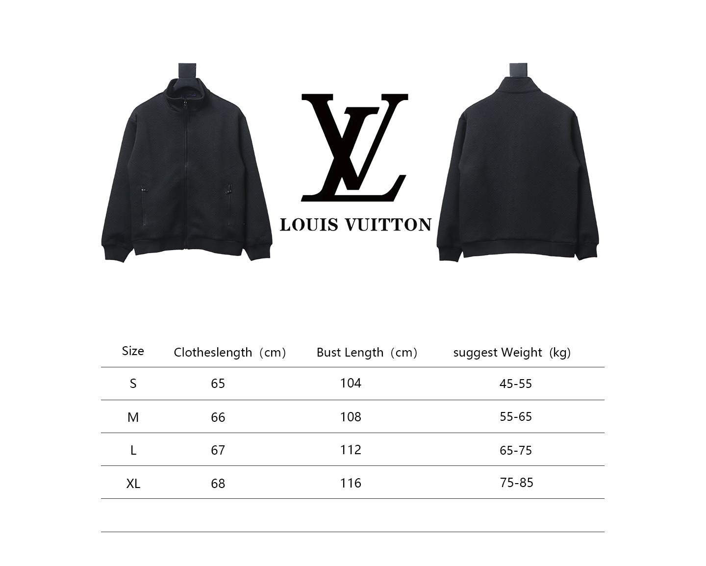 Louis Vuitton Black Jacquard Classic Logo Tracksuit Zip-up Jacket