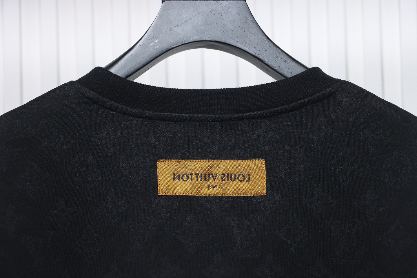Louis Vuitton Checkerboard Crew Neck Sweatshirt Black