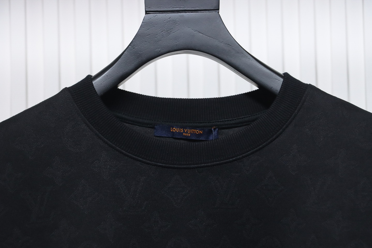 Louis Vuitton Checkerboard Crew Neck Sweatshirt Black