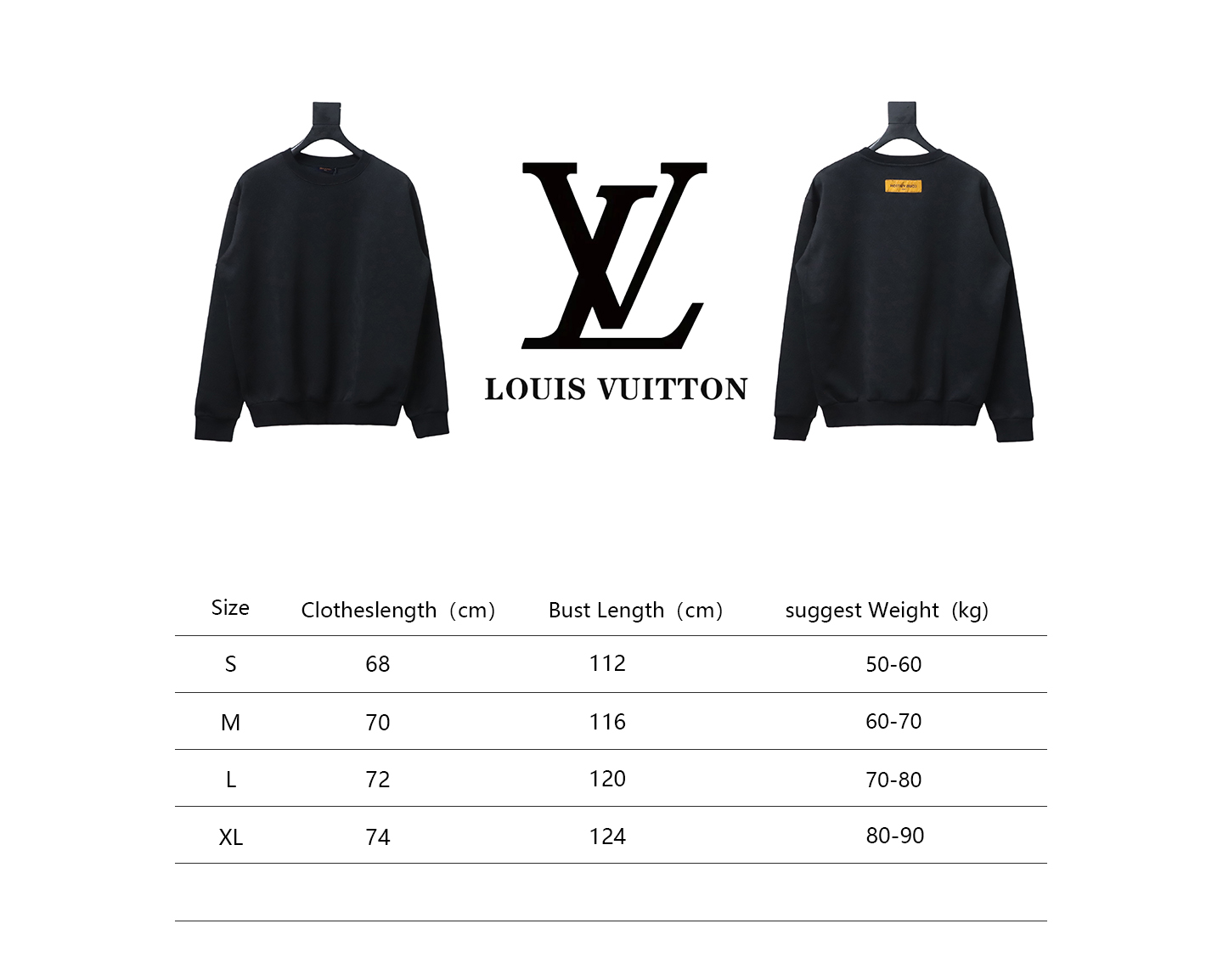Louis Vuitton Checkerboard Crew Neck Sweatshirt Black