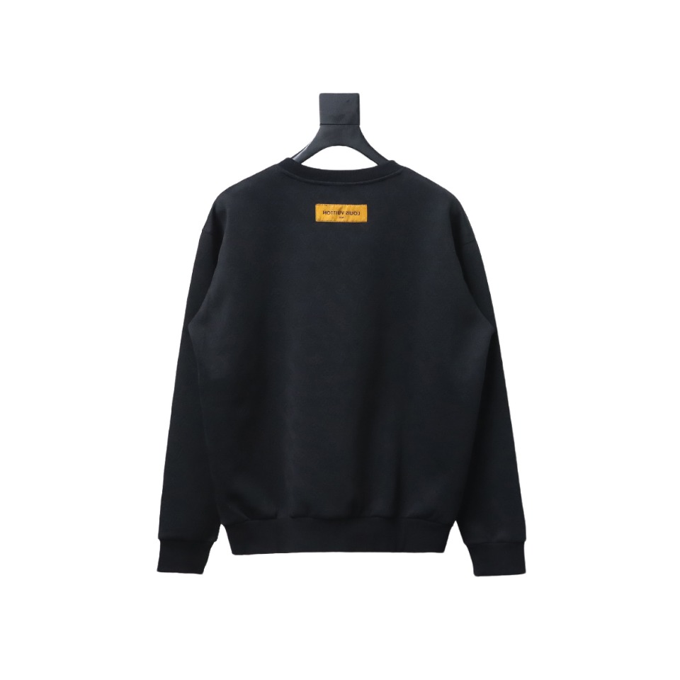 Louis Vuitton Checkerboard Crew Neck Sweatshirt Black