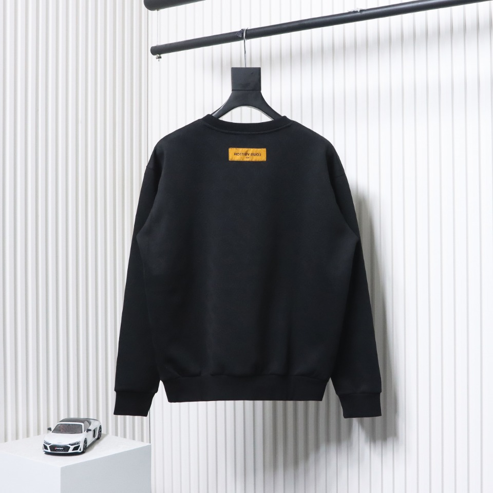 Louis Vuitton Checkerboard Crew Neck Sweatshirt Black