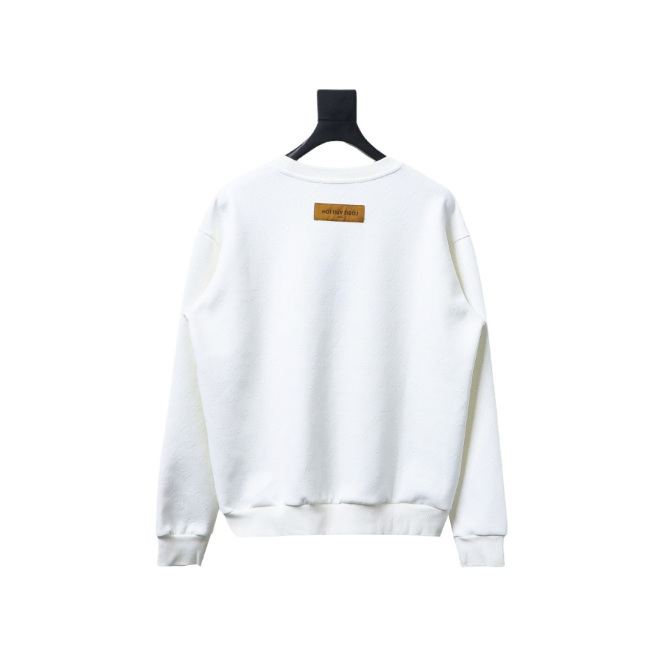 Louis Vuitton Checkerboard Crew Neck Sweatshirt White