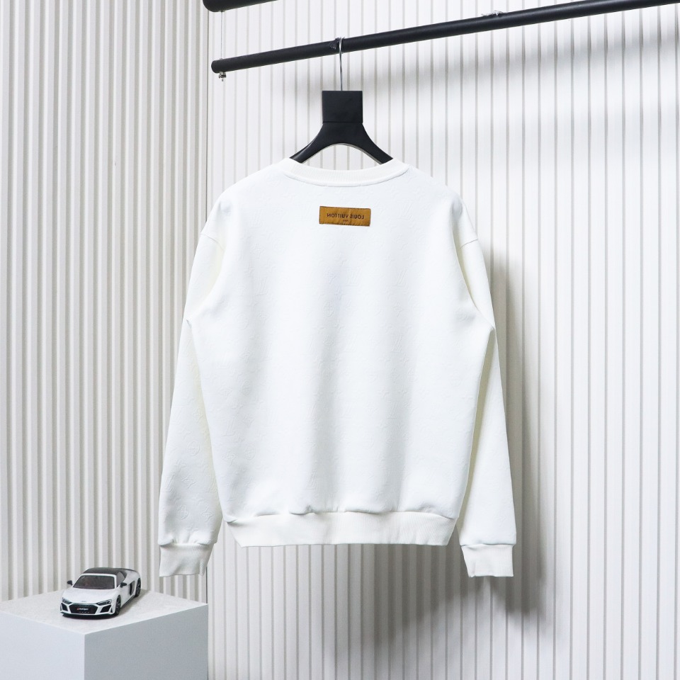 Louis Vuitton Checkerboard Crew Neck Sweatshirt White