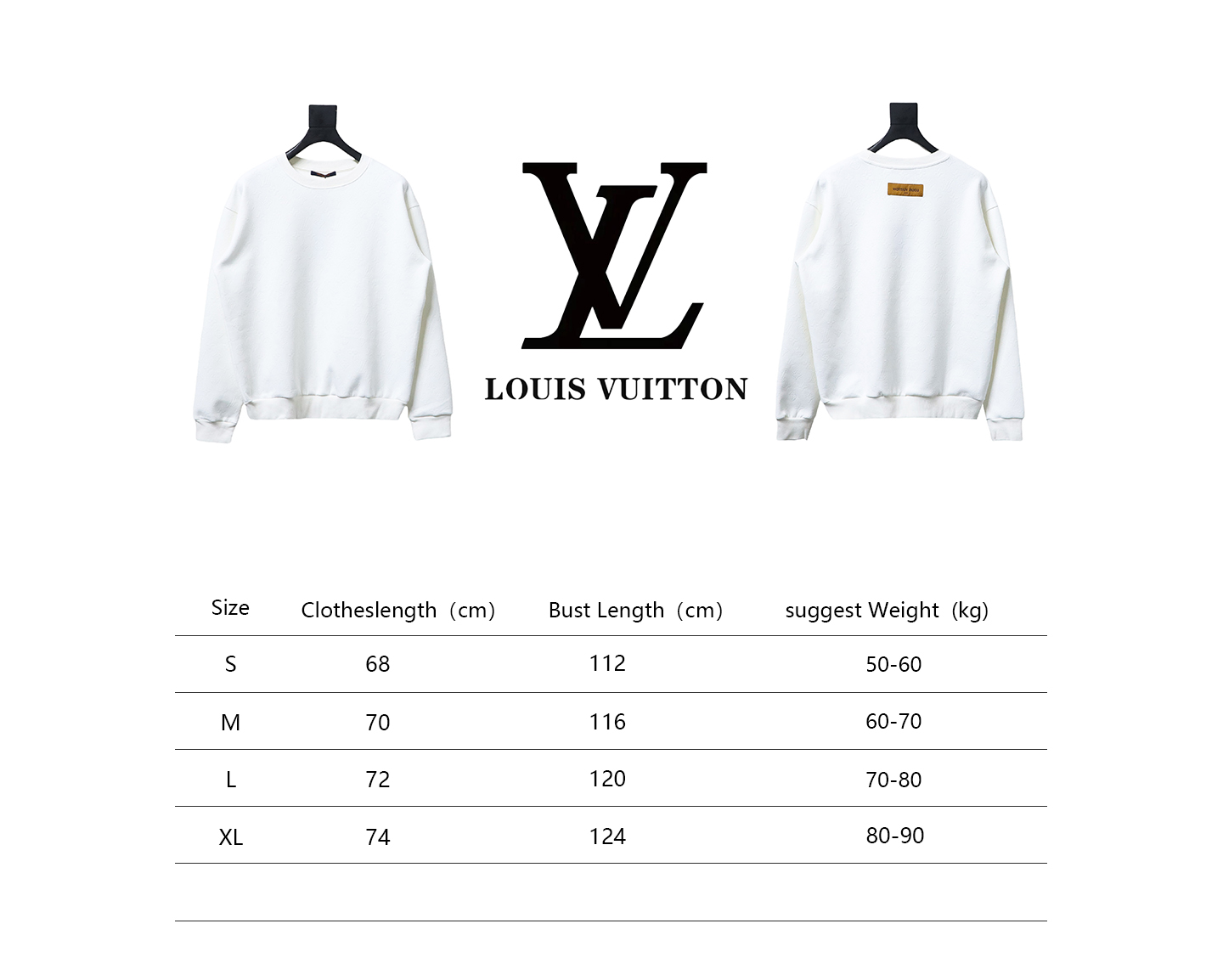 Louis Vuitton Checkerboard Crew Neck Sweatshirt White