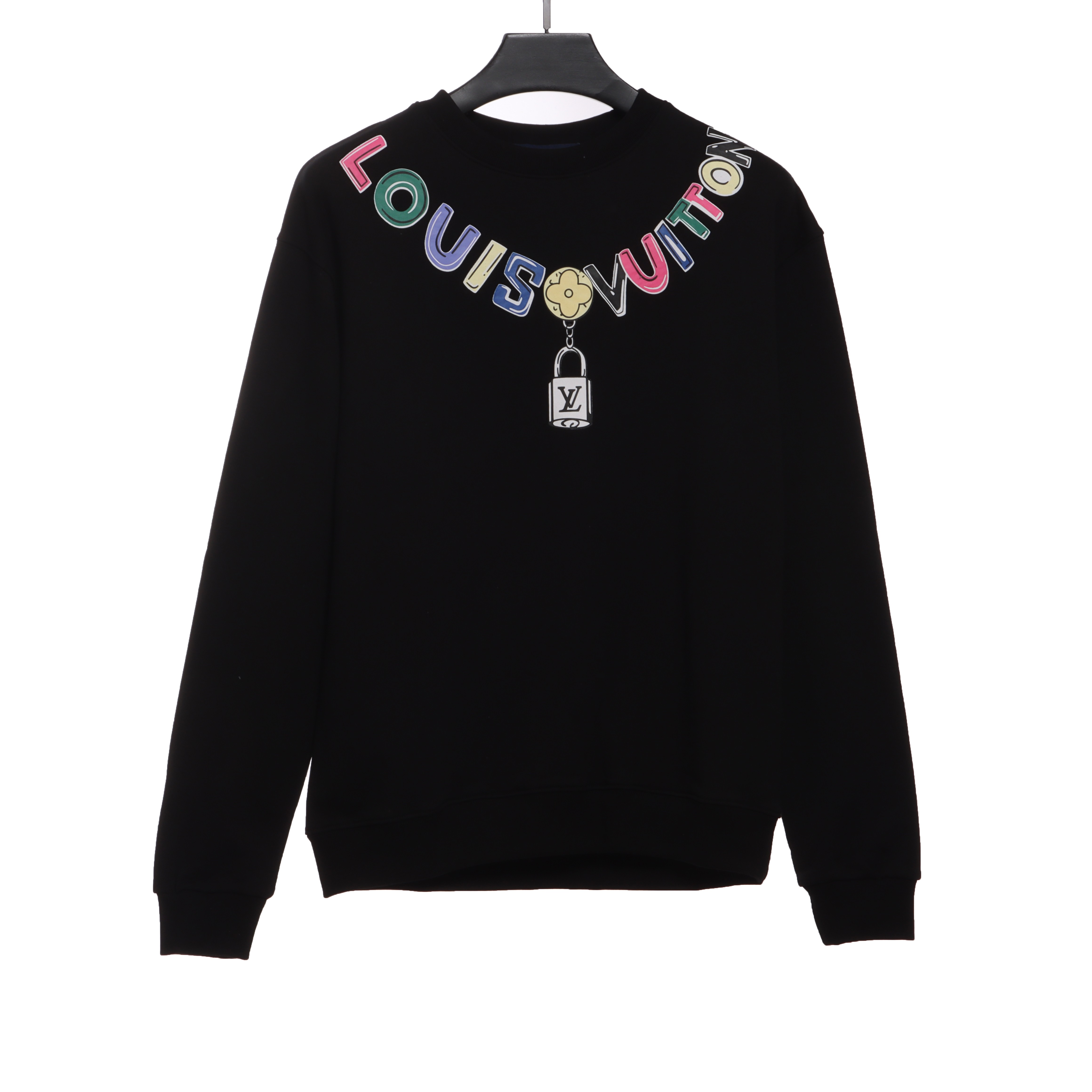 Louis Vuitton Colorful Print Beaded Chain Sweatshirt Black
