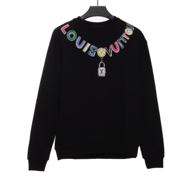 Louis Vuitton Colorful Print Beaded Chain Sweatshirt Black 01