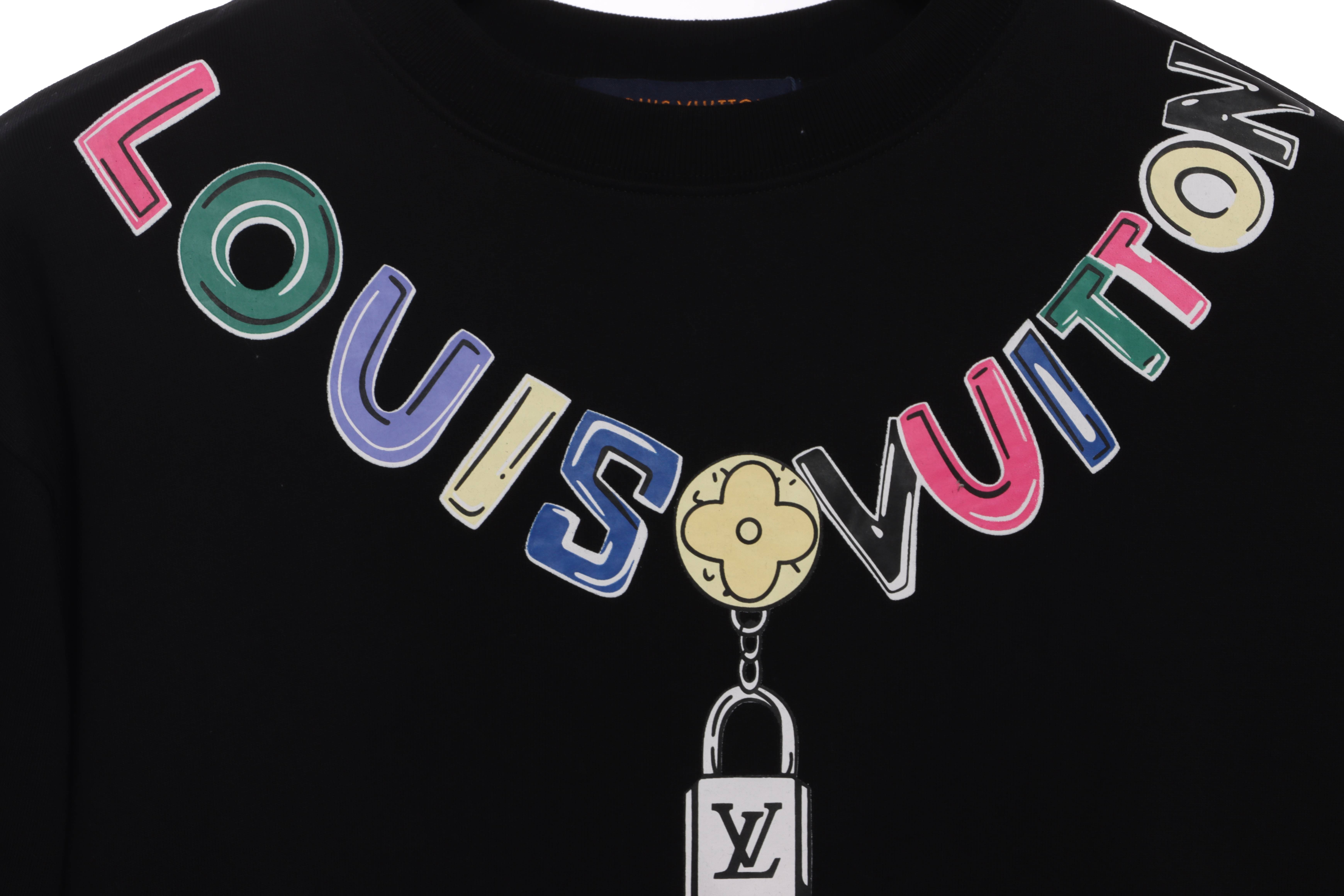Louis Vuitton Colorful Print Beaded Chain Sweatshirt Black