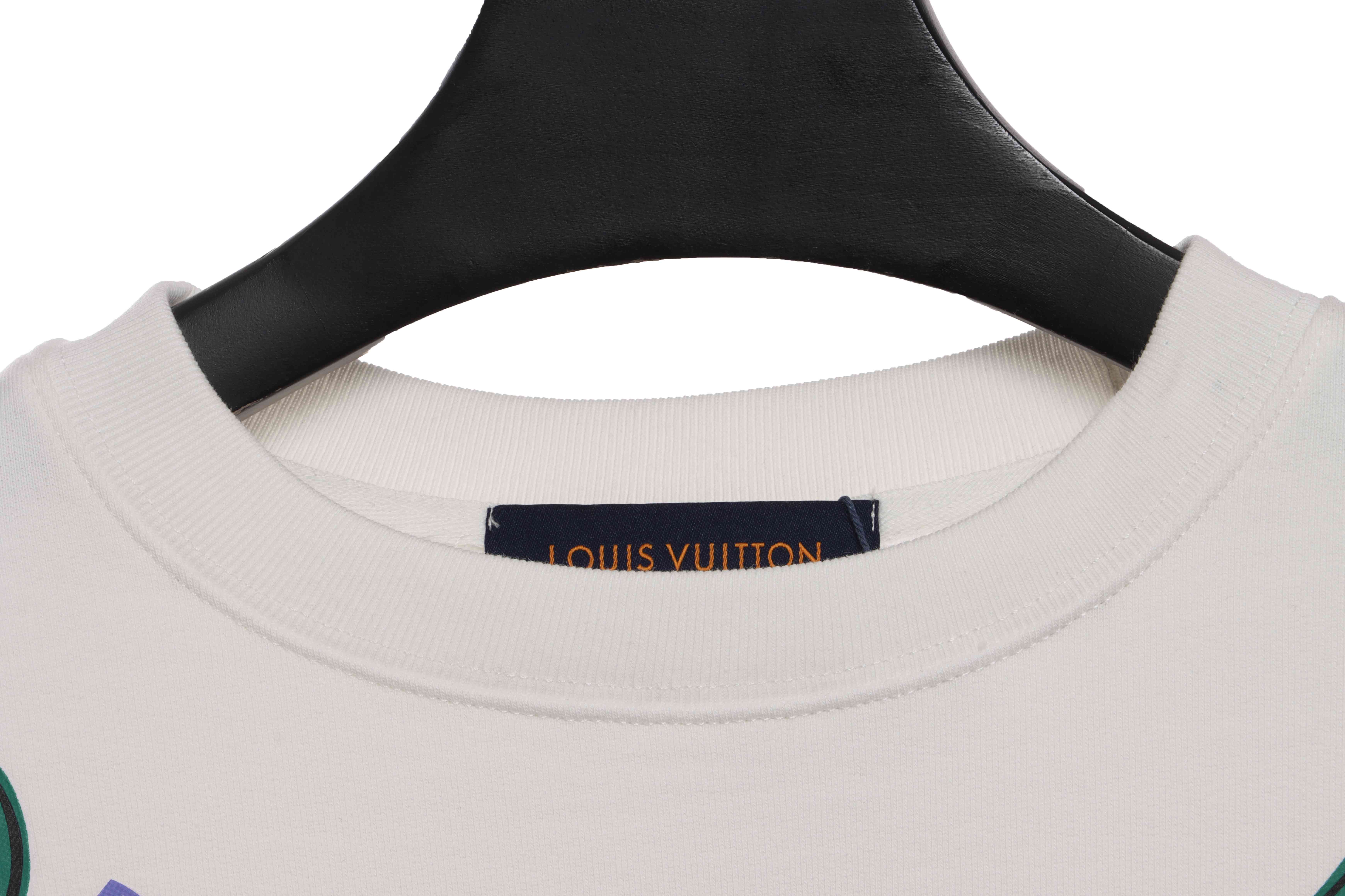 Louis Vuitton Colorful Print Beaded Chain Sweatshirt White