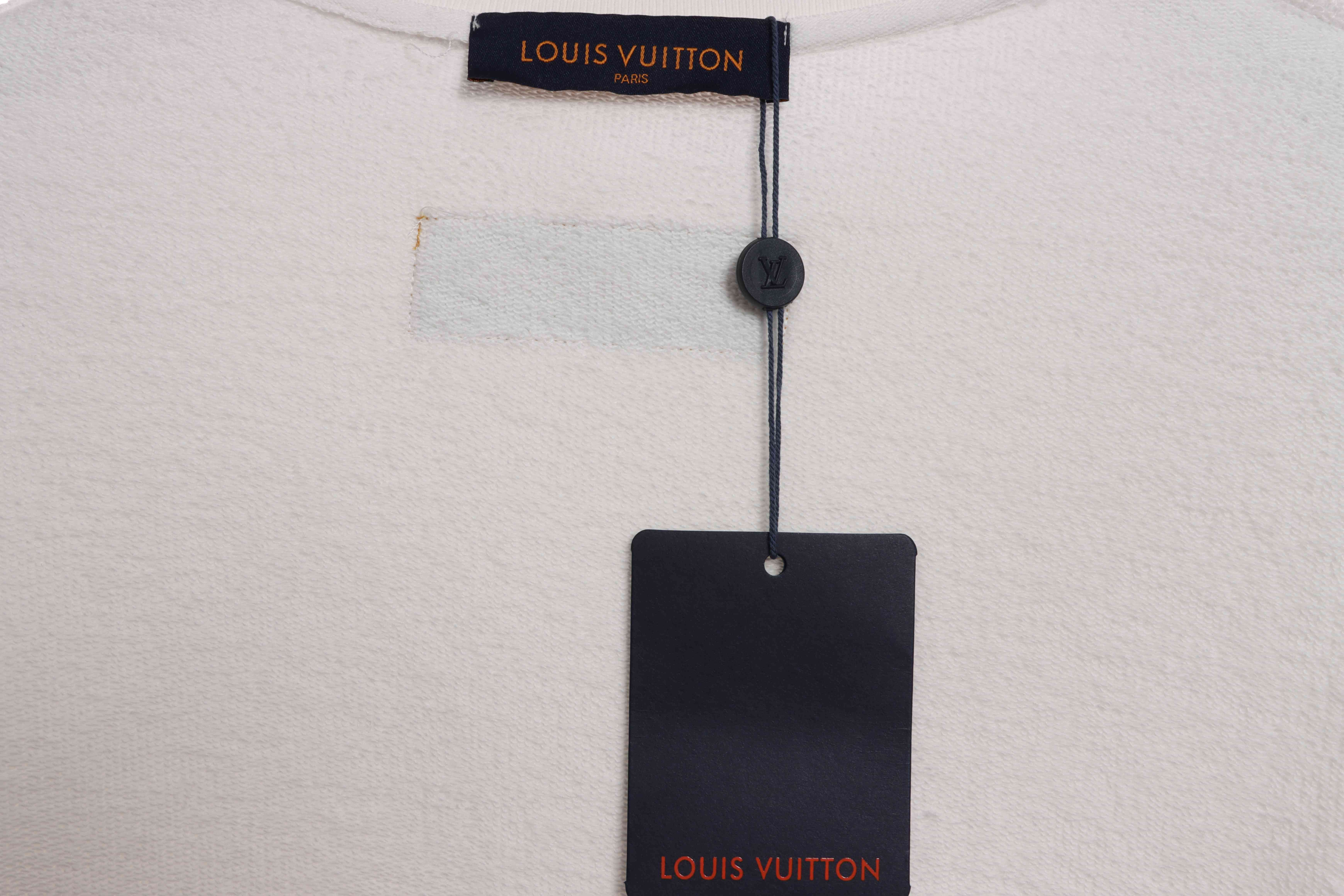 Louis Vuitton Colorful Print Beaded Chain Sweatshirt White