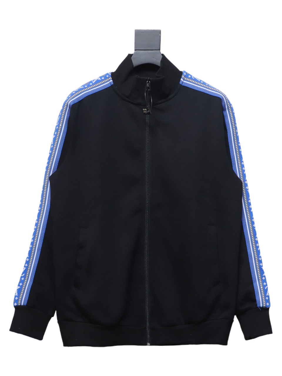 Louis Vuitton Fair Isle Blue Web Stripe Tracksuit Stand Collar Jacket