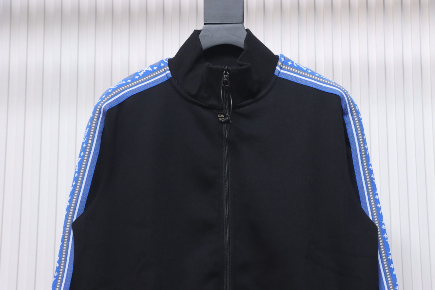 Louis Vuitton Fair Isle Blue Web Stripe Tracksuit Stand Collar Jacket